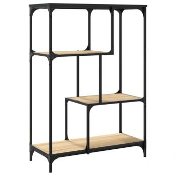 Bücherregal Sonoma-Eiche 81x36x115 cm Holzwerkstoff und Stahl