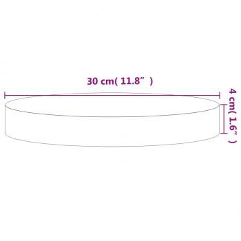 Tischplatte Ø30x4 cm Rund Massivholz Buche