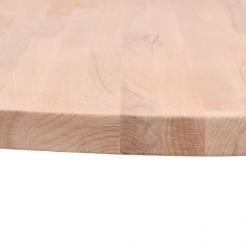 Tischplatte Ø80x4 cm Rund Massivholz Buche