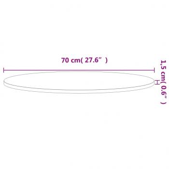 Tischplatte Ø70x1,5 cm Rund Massivholz Buche