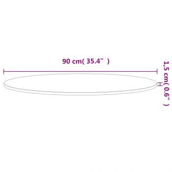 Tischplatte Ø90x1,5 cm Rund Massivholz Buche