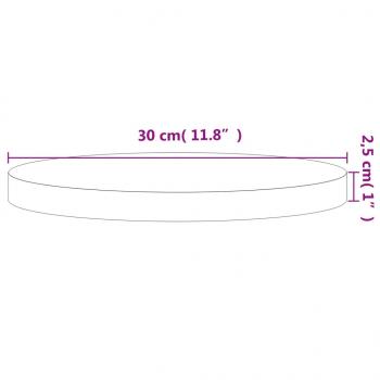 Tischplatte Ø30x2,5 cm Rund Massivholz Buche