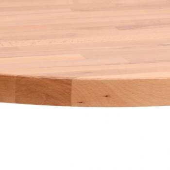 Tischplatte Ø60x2,5 cm Rund Massivholz Buche