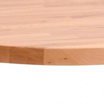 Tischplatte Ø70x4 cm Rund Massivholz Buche