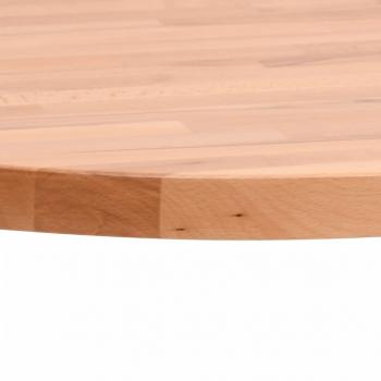 Tischplatte Ø80x4 cm Rund Massivholz Buche