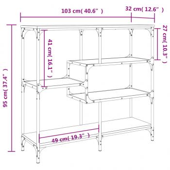 Konsolentisch Schwarz 103x32x95 cm Holzwerkstoff