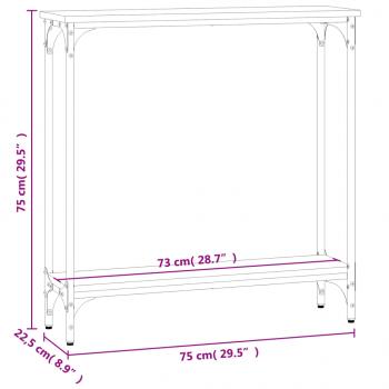 Konsolentisch Grau Sonoma 75x22,5x75 cm Holzwerkstoff