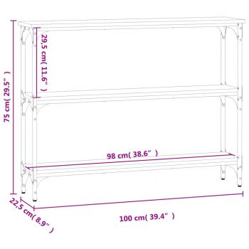 Konsolentisch Schwarz 100x22,5x75 cm Holzwerkstoff