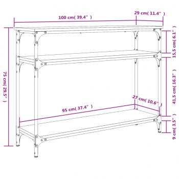 Konsolentisch Sonoma-Eiche 100x29x75 cm Holzwerkstoff