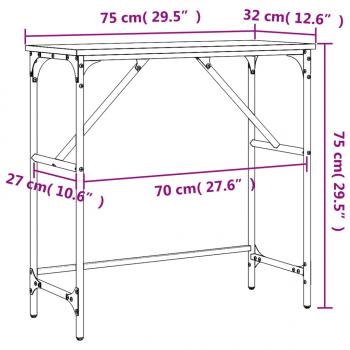 Konsolentisch Schwarz 75x32x75 cm Holzwerkstoff