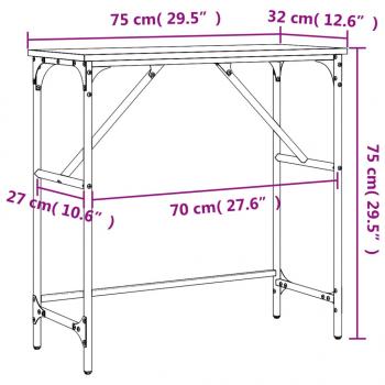 Konsolentisch Räuchereiche 75x32x75 cm Holzwerkstoff