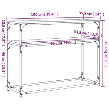 Konsolentisch Grau Sonoma 100x35,5x75 cm Holzwerkstoff