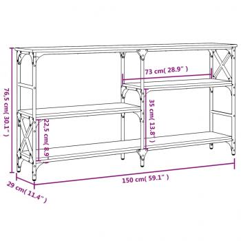 Konsolentisch Braun Eichen-Optik 150x29x76,5 cm Holzwerkstoff