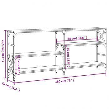 Konsolentisch Schwarz 180x29x76,5 cm Holzwerkstoff