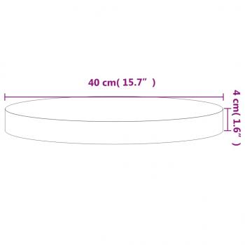 Tischplatte Ø40x4 cm Rund Massivholz Buche