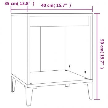 Nachttische 2 Stk. Braun Eichen-Optik 40x35x50 cm