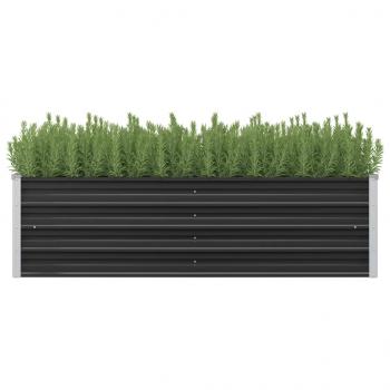 ARDEBO.de - Garten-Hochbeet Anthrazit 160 x 40 x 45 cm Verzinkter Stahl