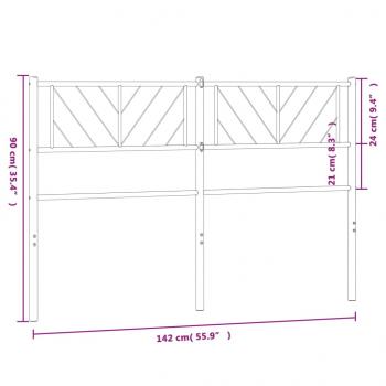 Kopfteil Metall Schwarz 135 cm