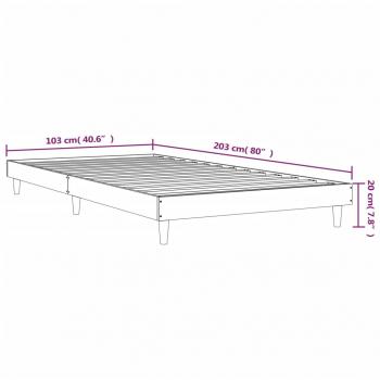 Bettgestell Braun Eichen-Optik 100x200 cm Holzwerkstoff