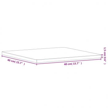 Tischplatte 40x40x1,5 cm Quadratisch Massivholz Buche