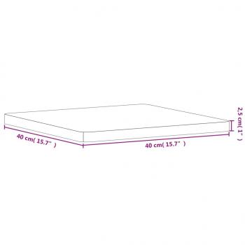 Tischplatte 40x40x2,5 cm Quadratisch Massivholz Buche