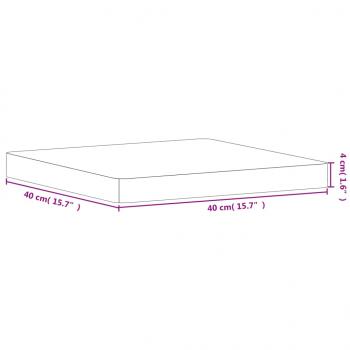 Tischplatte 40x40x4 cm Quadratisch Massivholz Buche