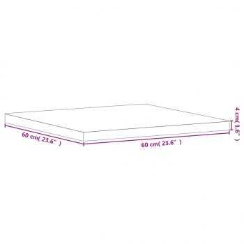 Tischplatte 60x60x4 cm Quadratisch Massivholz Buche