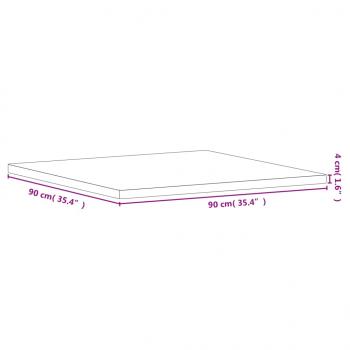 Tischplatte 90x90x4 cm Quadratisch Massivholz Buche