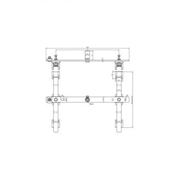 Dehn Halter für Fangeinrichtung auf Firstziegel und Gratsteinen Ausführung doppelt HA 16 2F FG120.300 V2A (123116)