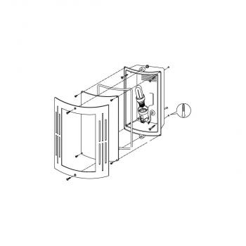 Eglo CITY Wandleuchte, E27, IP44, max. 60W, edelstahl (82309)