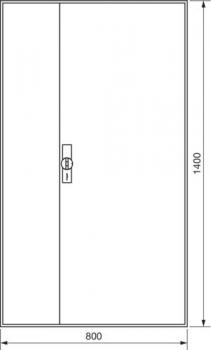 ARDEBO.de Hager ZB53S Zählerschrank, IP44, SKII, 1400x800x205 mm, 324PLE, univers Z ZB53S