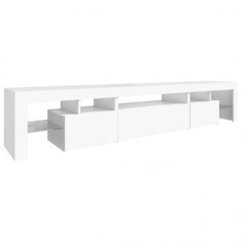 TV-Schrank mit LED-Leuchten Weiß 215x36,5x40 cm