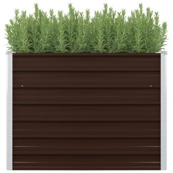 ARDEBO.de - Garten-Hochbeet Braun 100 x 40 x 77 cm Verzinkter Stahl