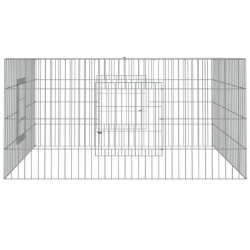 Kaninchenkäfig 110x110x55 cm Verzinktes Eisen