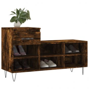 Schuhregal Räuchereiche 102x36x60 cm Holzwerkstoff