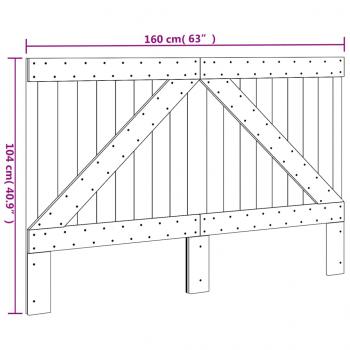Kopfteil 160x104 cm Massivholz Kiefer