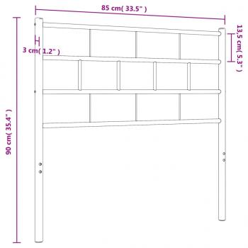 Kopfteil Metall Schwarz 80 cm