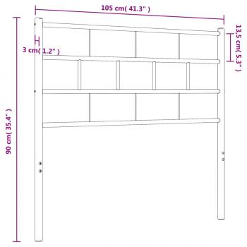 Kopfteil Metall Schwarz 100 cm