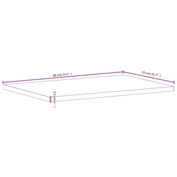 Werkbankplatte 80x55x2,5 cm Massivholz Buche