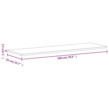 Schreibtischplatte 180x55x2,5 cm Massivholz Buche