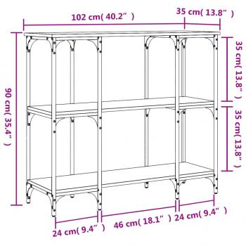 Konsolentisch Schwarz 102x35x90 cm Holzwerkstoff