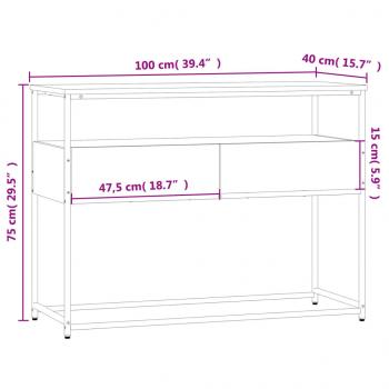 Konsolentisch Grau Sonoma 100x40x75 cm Holzwerkstoff