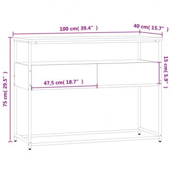 Konsolentisch Braun Eichen-Optik 100x40x75 cm Holzwerkstoff