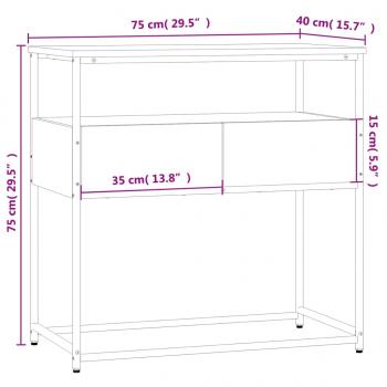 Konsolentisch Sonoma-Eiche 75x40x75 cm Holzwerkstoff