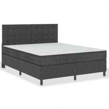 Boxspringbett Dunkelgrau Stoff 160x200 cm