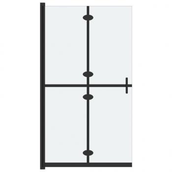 Faltbare begehbare Duschwand ESG-Glas mattiert 120x190 cm