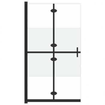 Faltbare begehbare Duschwand Halbmattiertes ESG-Glas 90x190 cm