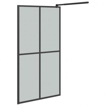 Duschwand für Walk-in Dusche 100x195cm Dunkles Sicherheitsglas