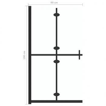 Faltbare begehbare Duschwand Transparentes ESG Glas 90x190 cm