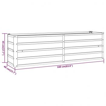 Hochbeet Rostig 160x40x45 cm Cortenstahl